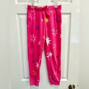 Old Navy Bright Pink Star-Print Fleece Pajama Bottoms